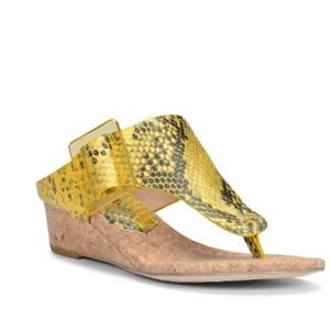 Donald Pliner Python Slides in Lemon